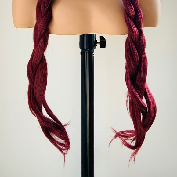 Gorgeous 28” Dark Rooted Burgundy Lace Part Synthetic Wig - Picture 10 of 16